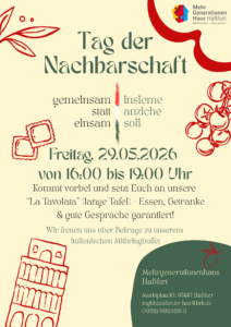"Tag der Nachbarschaft" unter dem Motto "Nachbarschaft feiern. Vielfalt erleben."