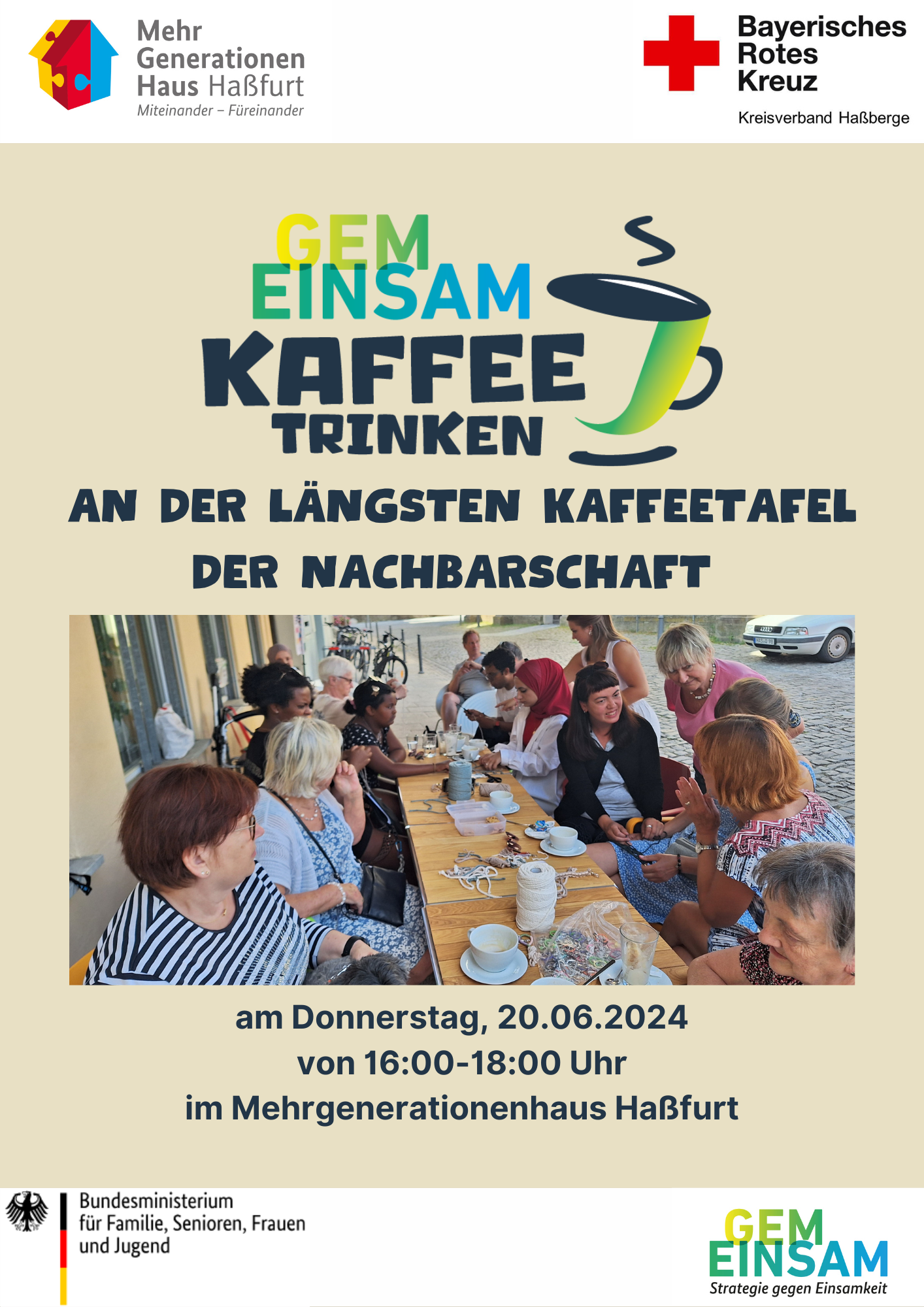 Längste Kaffeetafel in der Nachbarschaft