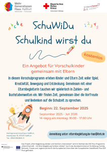 SchuWiDu - Schulkind wirst Du - Angebot für Vorschulkinder mit ihren Eltern
