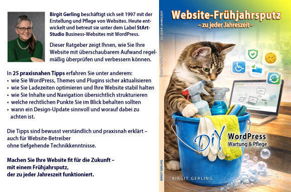 Buch: "Website-Frühjahrsputz - zu jeder Jahreszeit" (Birgit Gerling) Website-Frühjahrsputz - zu jeder Jahreszeit (Birgit Gerling)