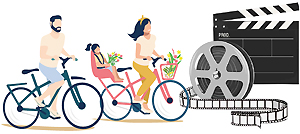 Fahrradkino im Mehrgenerationenhaus